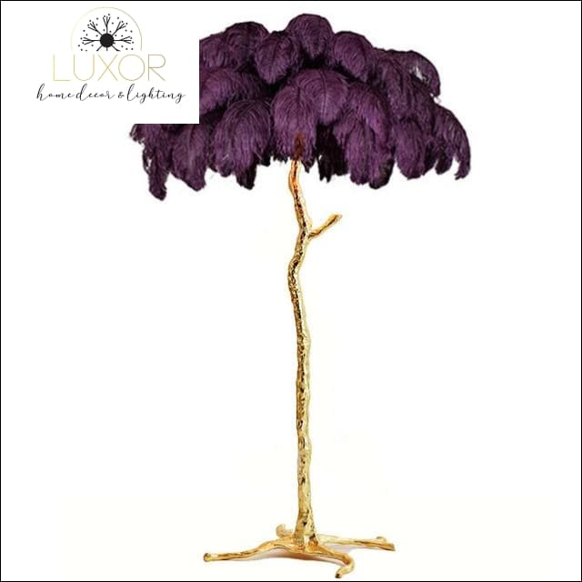 decorative objects Ostrich Feather Palm Tree Floor Lamp - Luxor Home Decor & Lighting