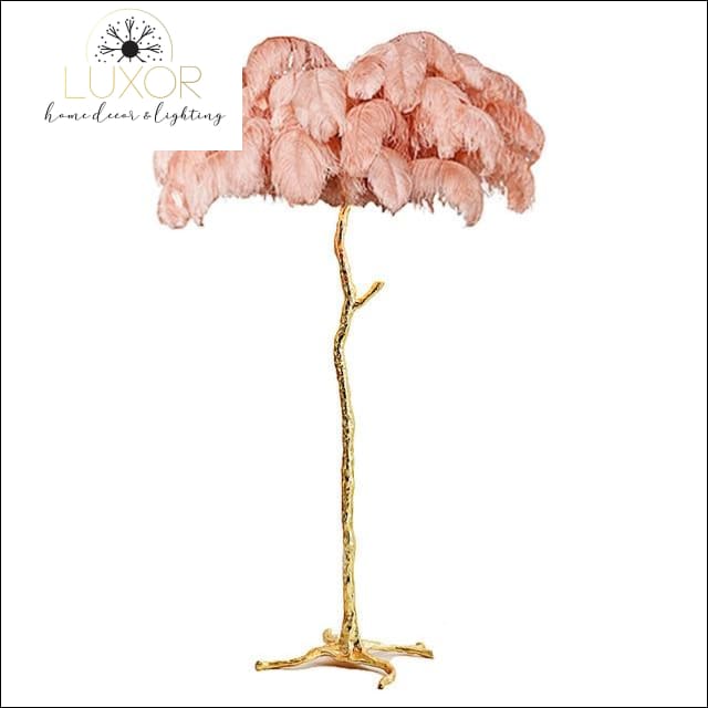 decorative objects Ostrich Feather Palm Tree Floor Lamp - Luxor Home Decor & Lighting