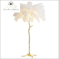 decorative objects Ostrich Feather Palm Tree Floor Lamp - Luxor Home Decor & Lighting