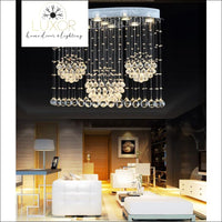 chandelier Ovalini Crystal Raindrop Chandelier - Luxor Home Decor & Lighting