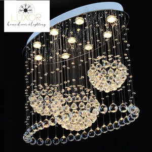 chandelier Ovalini Crystal Raindrop Chandelier - Luxor Home Decor & Lighting