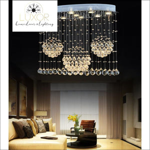 chandelier Ovalini Crystal Raindrop Chandelier - Luxor Home Decor & Lighting