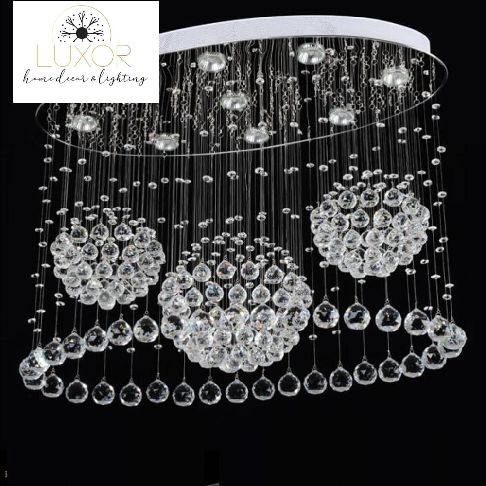 chandelier Ovalini Crystal Raindrop Chandelier - Luxor Home Decor & Lighting