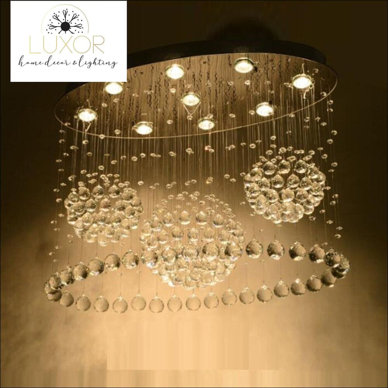 chandelier Ovalini Crystal Raindrop Chandelier - Luxor Home Decor & Lighting