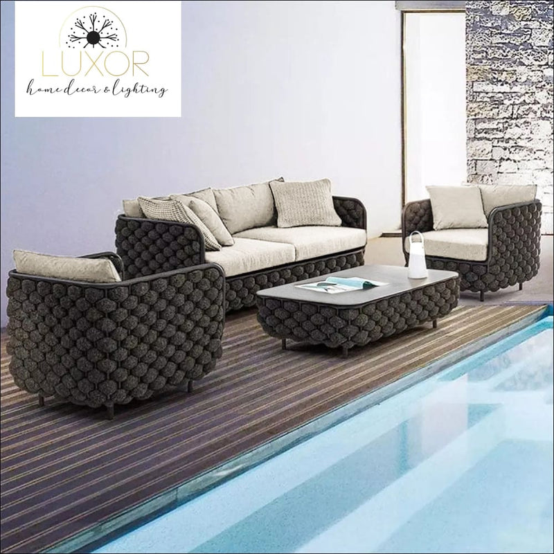 Palm Oasis Lux Patio Set - Dark Gray - Outdoor Seating