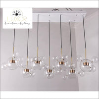 Palmina Glass Modern Pendant Light - chandeliers