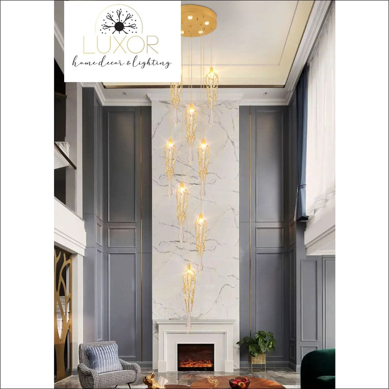 Partoness Gold Branch Crystal Chandelier - chandeliers