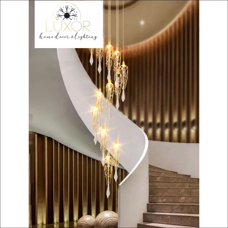 Partoness Gold Branch Crystal Chandelier - chandeliers