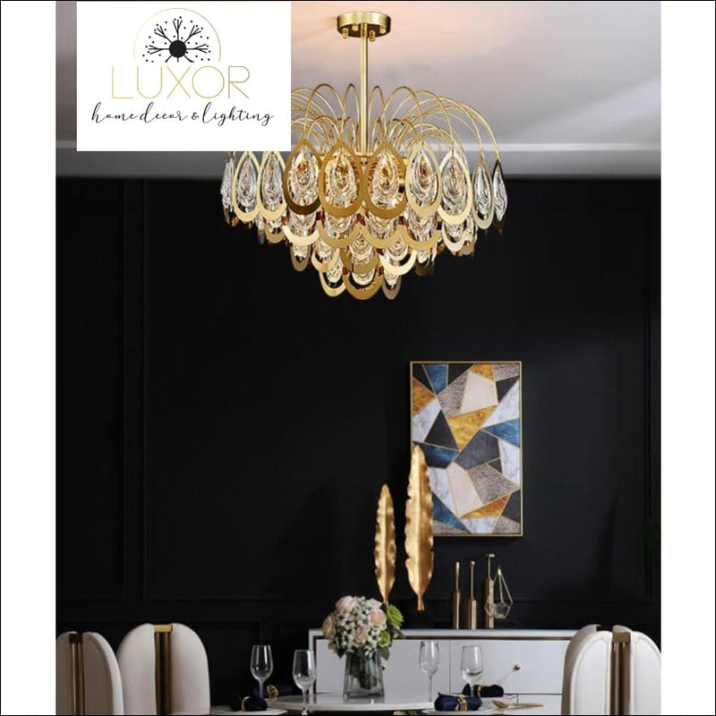 chandeliers Peacock Glass Chandelier - Luxor Home Decor & Lighting