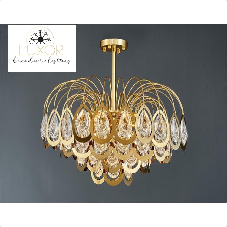 chandeliers Peacock Glass Chandelier - Luxor Home Decor & Lighting