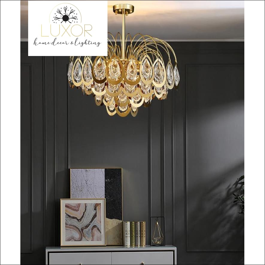 chandeliers Peacock Glass Chandelier - Luxor Home Decor & Lighting