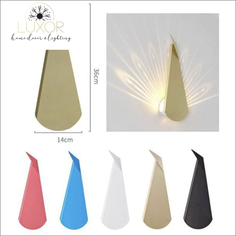 Wall lighting Peacock LED Wall Sconce - Luxor Home Decor & Lighting