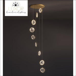 Perilly Gold Staircase Chandelier - chandeliers