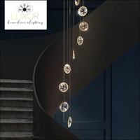 Perilly Gold Staircase Chandelier - chandeliers