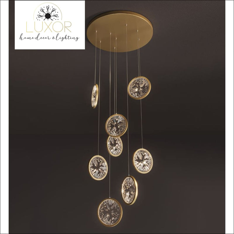 Perilly Gold Staircase Chandelier - chandeliers