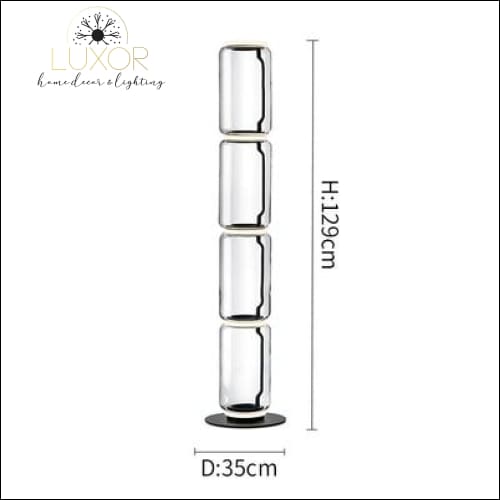 Petunia Dome Collection - Floor Lamp - D35cm x H129cm / Clear Glass - lighting