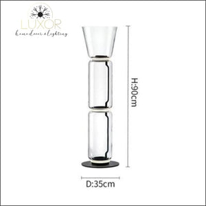 Petunia Dome Collection - Floor Lamp - Dia35cm x H 90cm / Smokey Glass - lighting