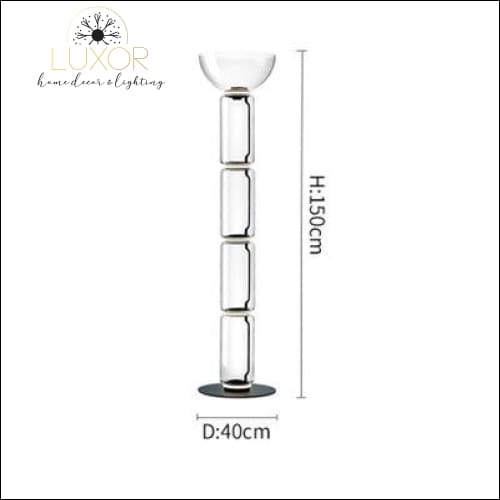 Petunia Dome Collection - Floor Lamp - Dia40cm x H150cm / Smokey Glass - lighting
