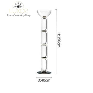 Petunia Dome Collection - Floor Lamp - Dia40cm x H150cm / Smokey Glass - lighting