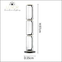 Petunia Dome Collection - Floor Lamp - Dia35cm x H97cm / Smokey Glass - lighting