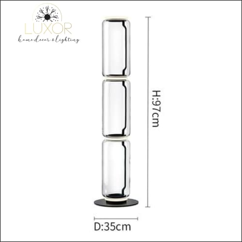 Petunia Dome Collection - Floor Lamp - Dia35cm x H97cm / Smokey Glass - lighting