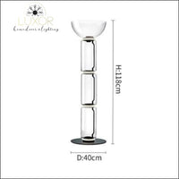 Petunia Dome Collection - Floor Lamp - Dia40cm x H118cm / Smokey Glass - lighting