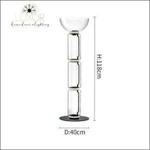 Petunia Dome Collection - Floor Lamp - Dia40cm x H118cm / Smokey Glass - lighting