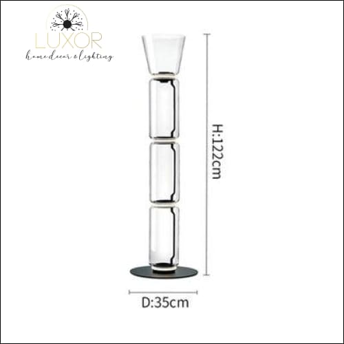 Petunia Dome Collection - Floor Lamp - Diam35 cm x H 122 cm / Smokey Glass - lighting