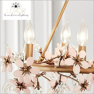 chandeliers Pink French Flower Chandelier - Luxor Home Decor & Lighting