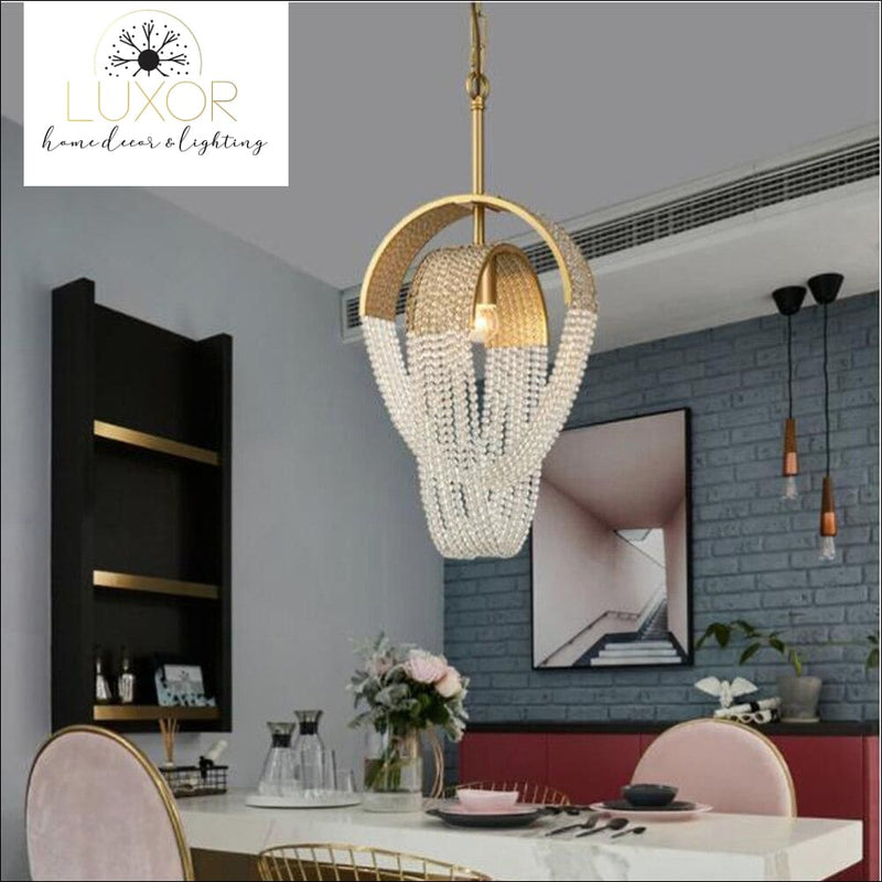 chandeliers Pleny Lux Mesh Crystal Chandelier - Luxor Home Decor & Lighting