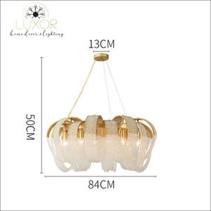 chandeliers Pleny Lux Mesh Crystal Chandelier - Luxor Home Decor & Lighting