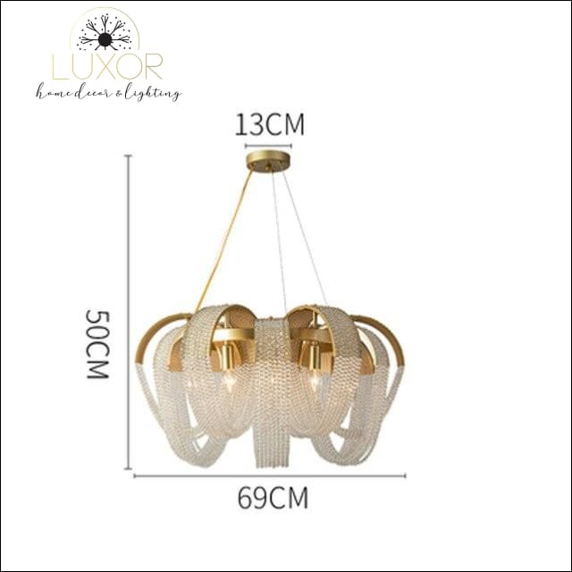 chandeliers Pleny Lux Mesh Crystal Chandelier - Luxor Home Decor & Lighting