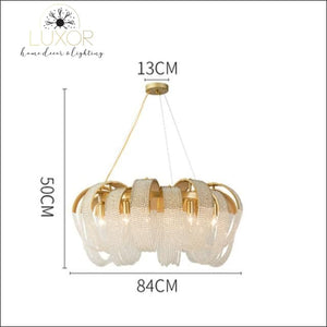 chandeliers Pleny Lux Mesh Crystal Chandelier - Luxor Home Decor & Lighting