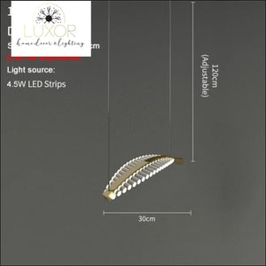 Pokinis Feather Modern Spiral Chandelier - Dia30 H120cm / Dimmable warm light - chandeliers