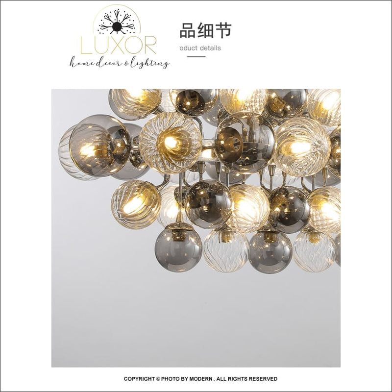 Poland Smokey Gray Chandelier - chandelier