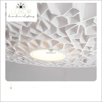 chandeliers Post-Modern White Resin Honeycomb Pendant - Luxor Home Decor & Lighting