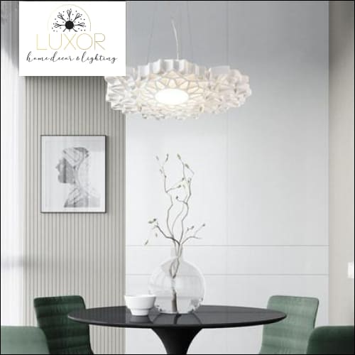 chandeliers Post-Modern White Resin Honeycomb Pendant - Luxor Home Decor & Lighting