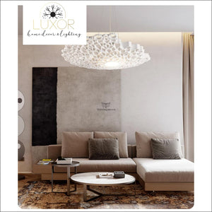 chandeliers Post-Modern White Resin Honeycomb Pendant - Luxor Home Decor & Lighting