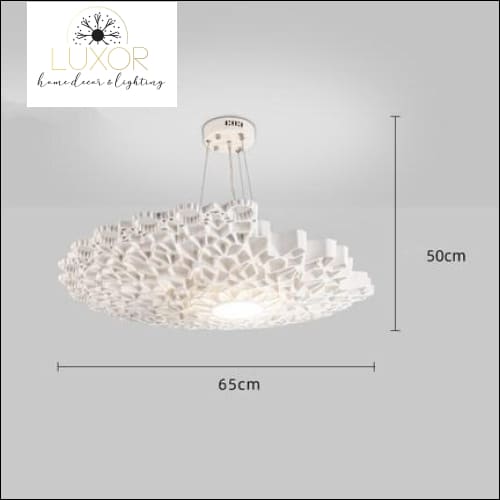 chandeliers Post-Modern White Resin Honeycomb Pendant - Luxor Home Decor & Lighting