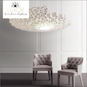 chandeliers Post-Modern White Resin Honeycomb Pendant - Luxor Home Decor & Lighting