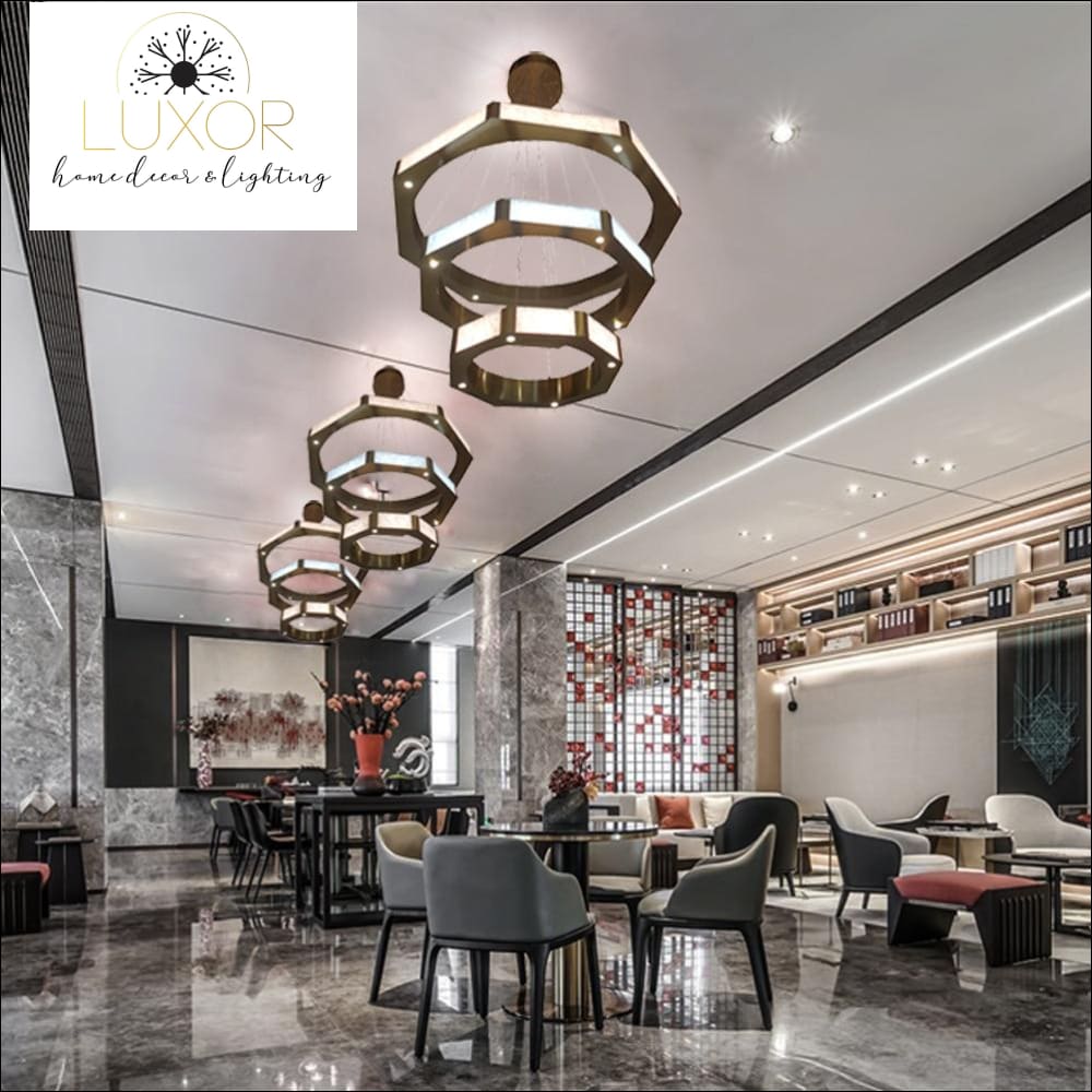 chandeliers Quatrini Octagon Suspension Chandelier - Luxor Home Decor & Lighting