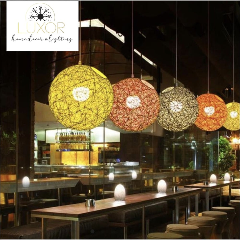 Pendant Lighting Rainbow Vintage Wicker Pendant Light - Luxor Home Decor & Lighting
