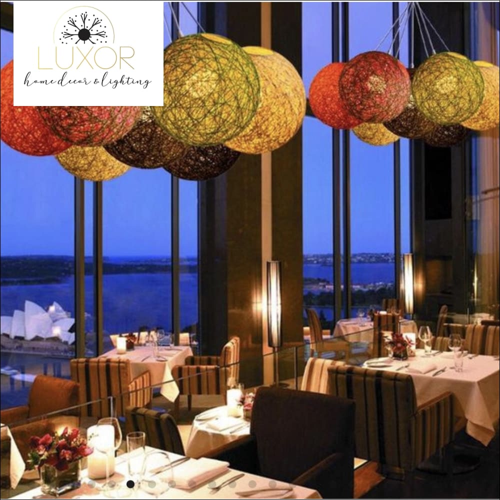 Pendant Lighting Rainbow Vintage Wicker Pendant Light - Luxor Home Decor & Lighting