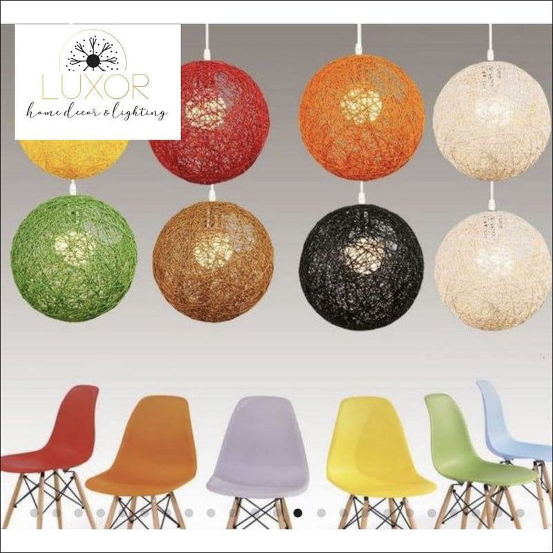 Pendant Lighting Rainbow Vintage Wicker Pendant Light - Luxor Home Decor & Lighting