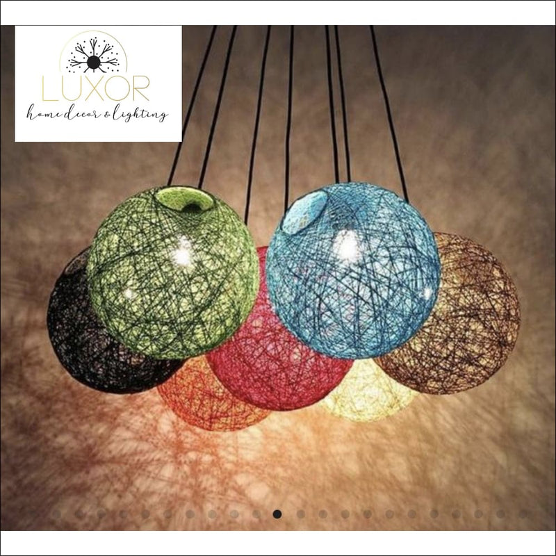 Pendant Lighting Rainbow Vintage Wicker Pendant Light - Luxor Home Decor & Lighting
