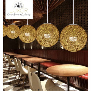 Pendant Lighting Rainbow Vintage Wicker Pendant Light - Luxor Home Decor & Lighting