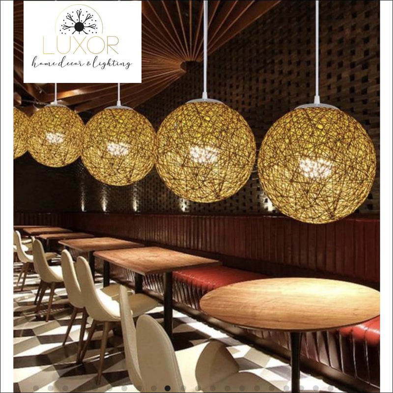 Pendant Lighting Rainbow Vintage Wicker Pendant Light - Luxor Home Decor & Lighting