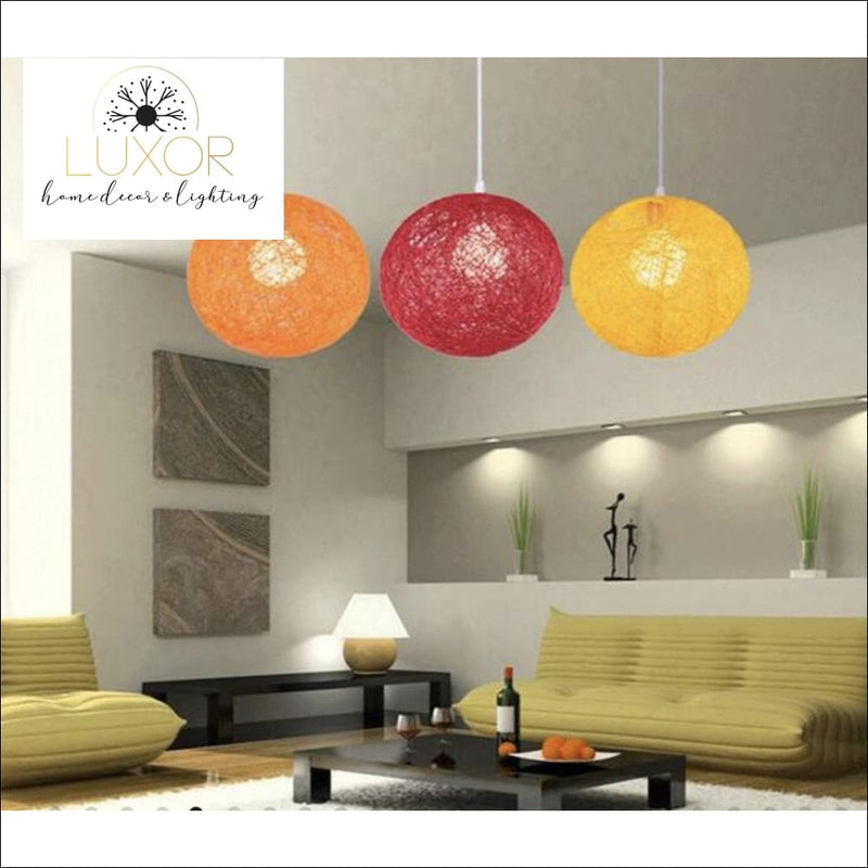 Pendant Lighting Rainbow Vintage Wicker Pendant Light - Luxor Home Decor & Lighting