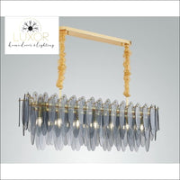 chandeliers Ravelle "Linear" Crystal Chandelier - Luxor Home Decor & Lighting