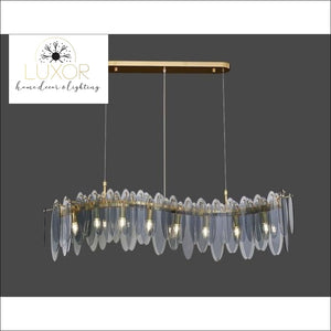 chandeliers Ravelle "Linear" Crystal Chandelier - Luxor Home Decor & Lighting